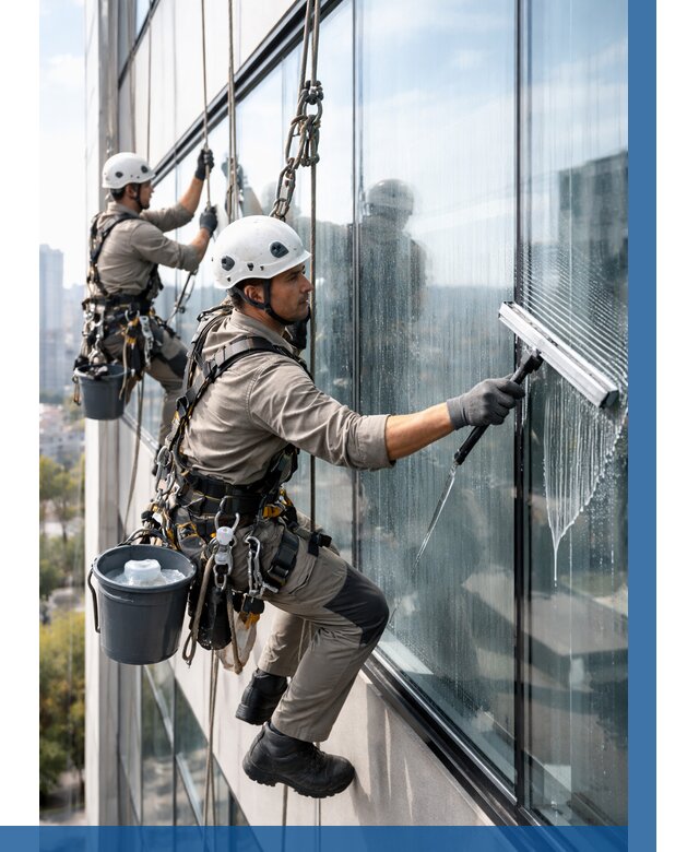 Мойка окон альпинистами в Азове от 4621 р. | ВЫСОТНИК-Азв