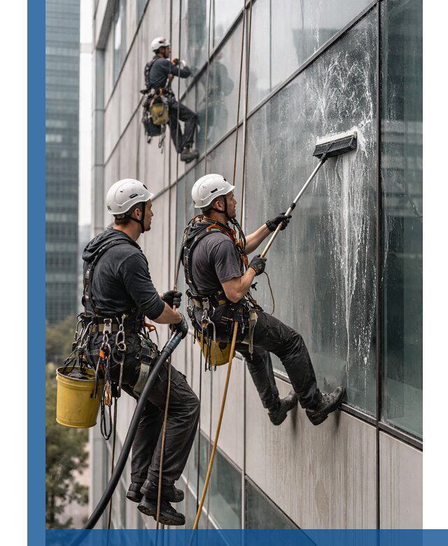 Профессиональная высотная мойка фасадов зданий в Азове