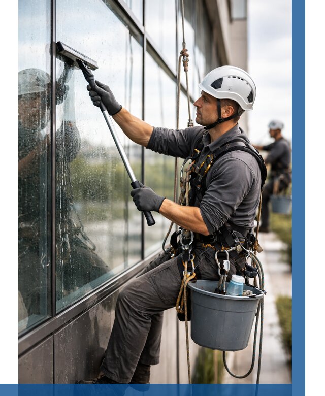 Мойка стеклянных фасадов в Азове от 205 р. | ВЫСОТНИК-Азв