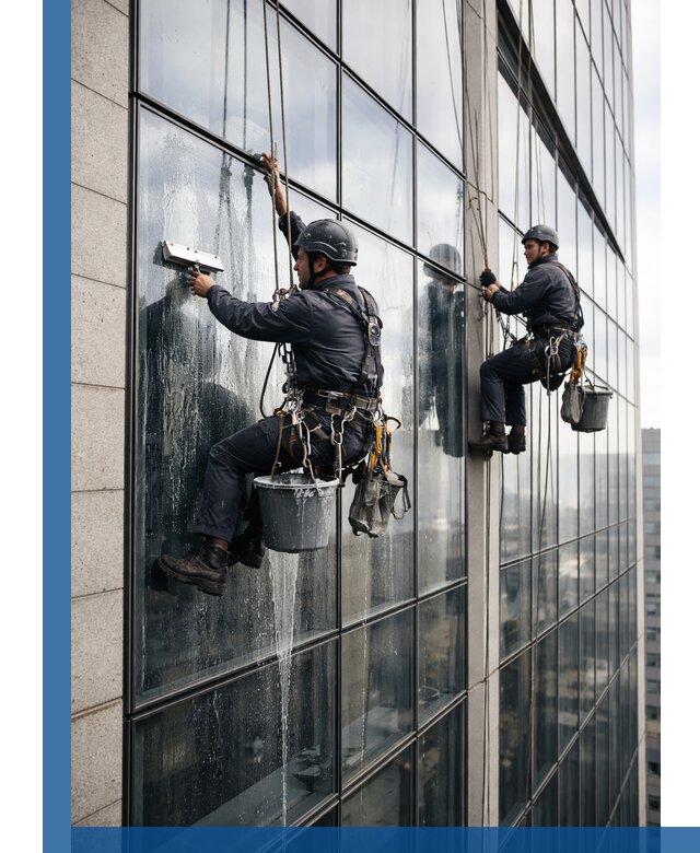 Профессиональная мойка стеклянных фасадов зданий в Азове