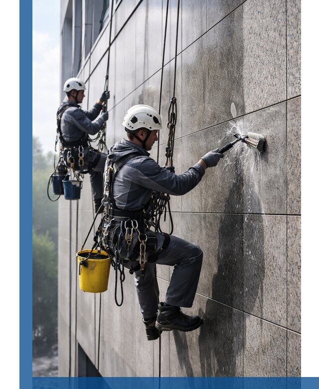 Профессиональная мойка фасада из керамогранита в Азове