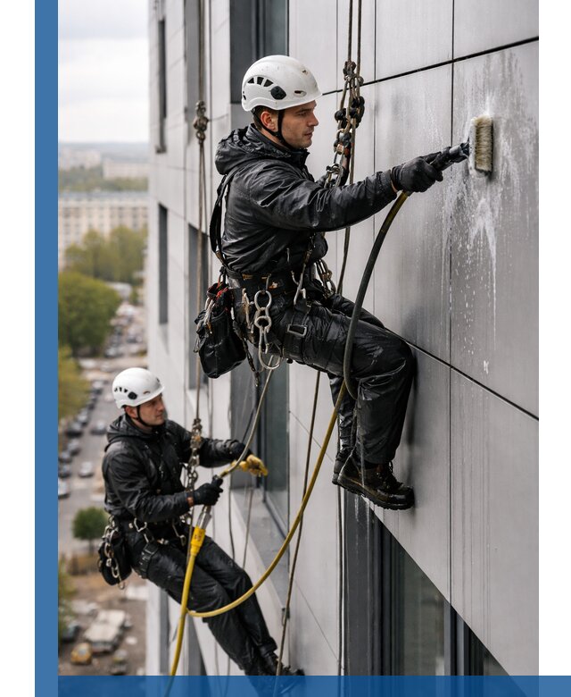 Профессиональная мойка фасада из композита в Азове