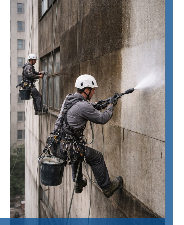 Очистка фасада от копоти в Азове от 257 р. | ВЫСОТНИК-Азв