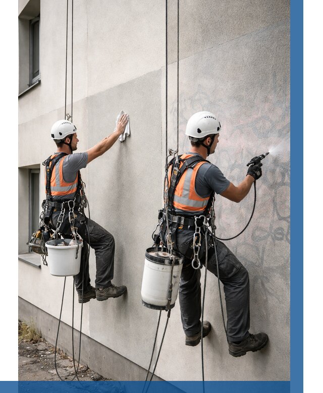 Антиграффити покрытие фасада в Азове от 616 р. | ВЫСОТНИК-Азв