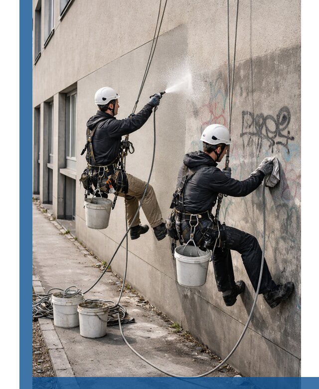 Антиграффити покрытие фасада с защитой от надписей в Азове