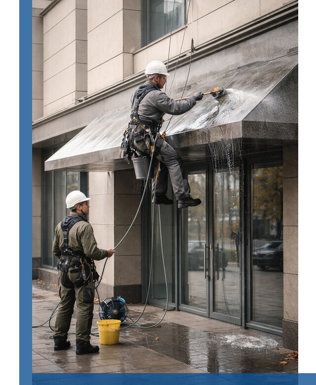 Профессиональная мойка козырьков и навесов в Азове