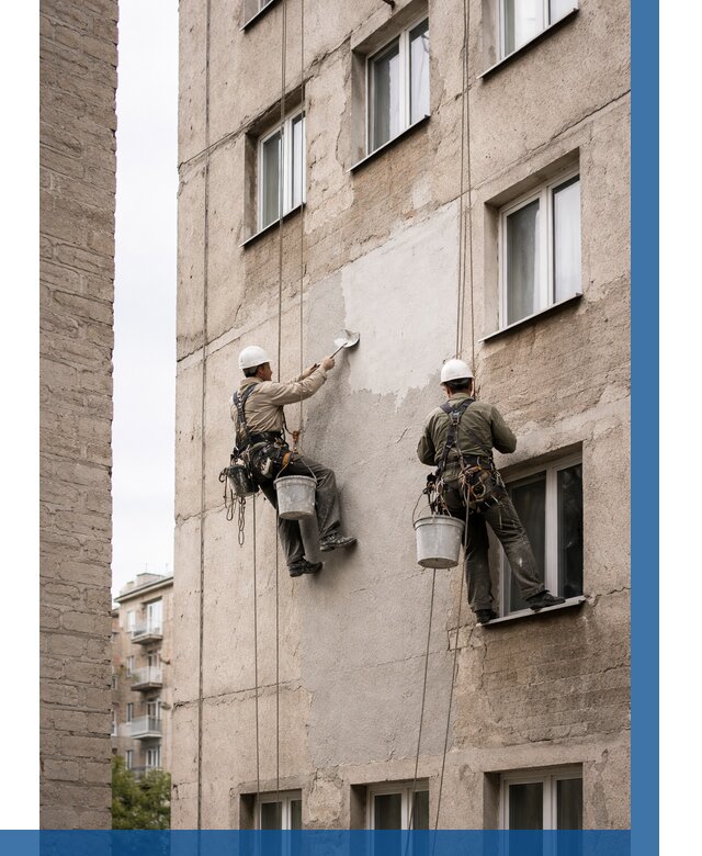 Косметический ремонт фасада в Азове от 1130 р. | ВЫСОТНИК-Азв