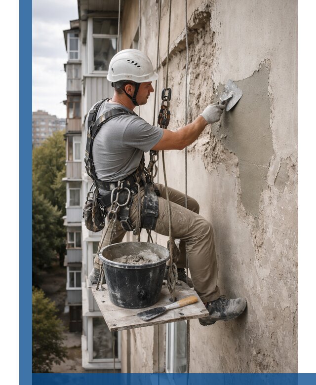 Восстановление фасадной штукатурки в Азове с гарантией качества