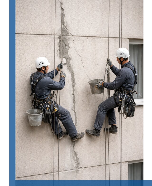 Заделка трещин на фасаде в Азове с гарантийным ремонтом