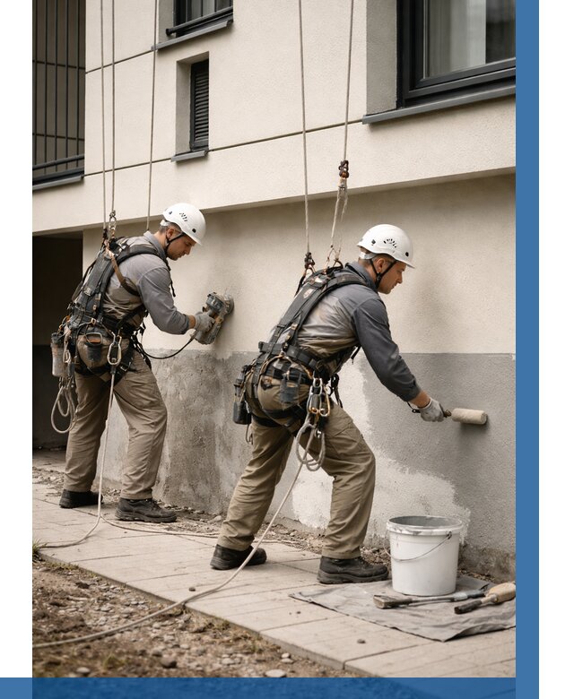 Окраска цоколя здания в Азове от 462 р. под ключ | ВЫСОТНИК-Азв