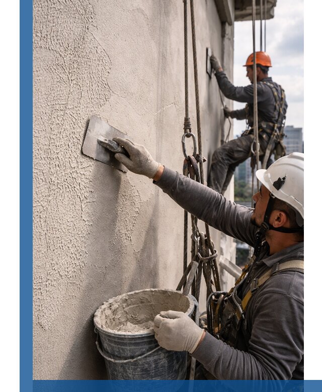 Декоративная штукатурка фасада с утеплением и защитой в Азове