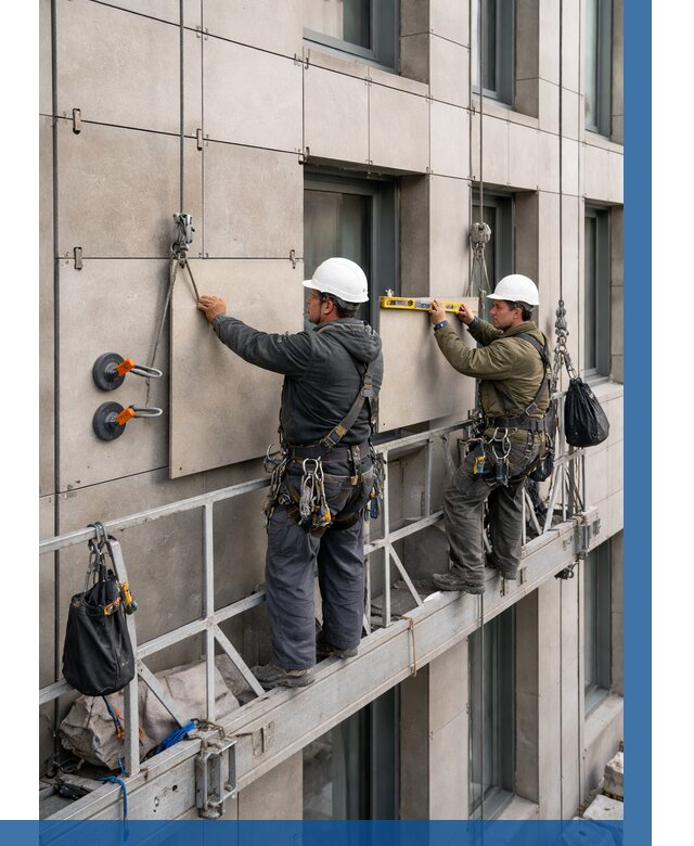 Монтаж керамогранита на фасад в Азове от 2567 р. | ВЫСОТНИК-Азв