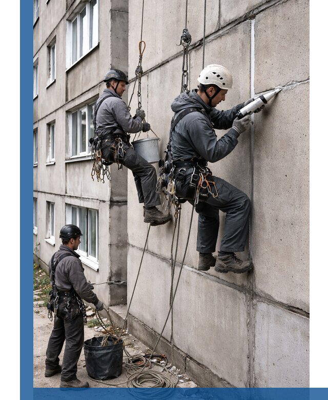 Герметизация межпанельных швов в Азове с гарантией герметичности