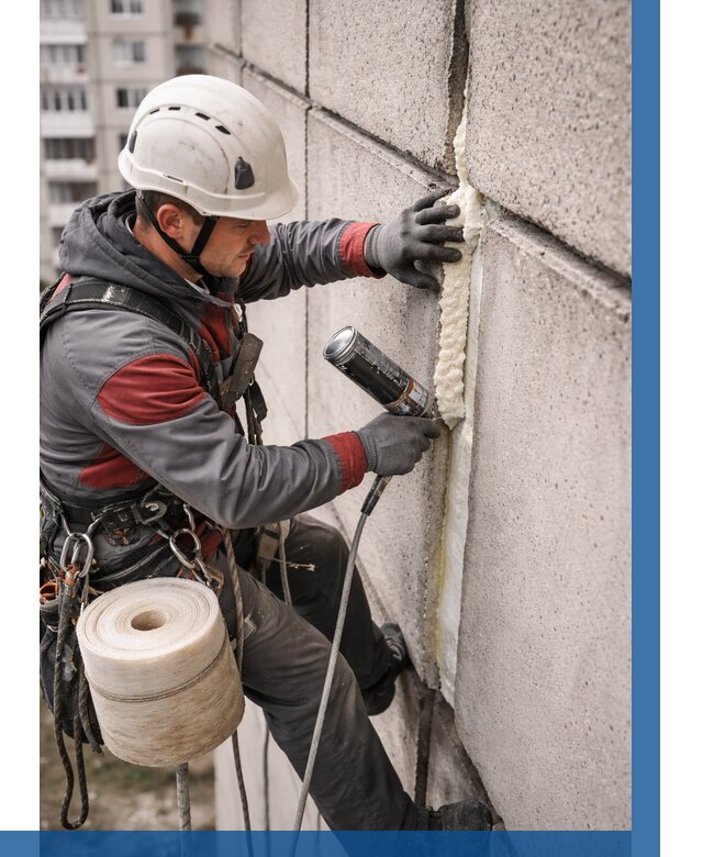 Утепление межпанельных швов в Азове от 719 р. | ВЫСОТНИК-Азв