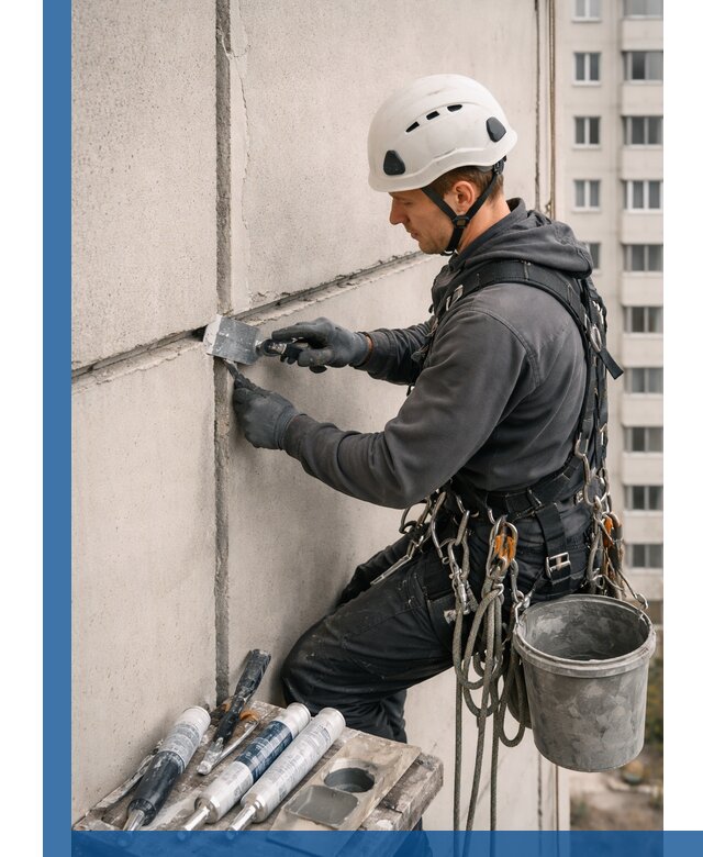 Ремонт межпанельных швов в Азове герметизация и восстановление