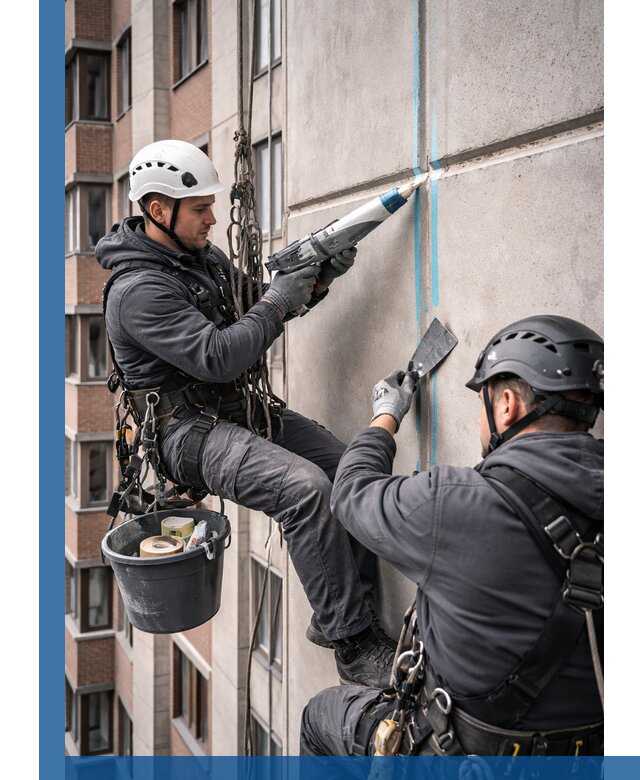 Вторичная герметизация швов фасада и кровли в Азове