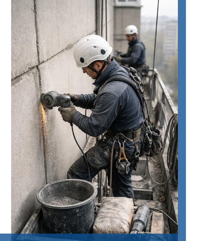 Штробление межпанельных швов в Азове от 1232 р. | ВЫСОТНИК-Азв