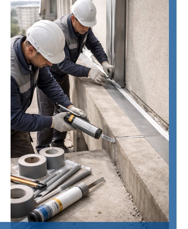 Герметизация примыкания балкона в Азове от 4621 р. | ВЫСОТНИК-Азв