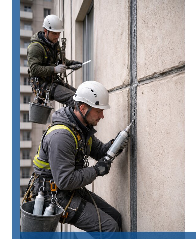 Герметизация деформационных швов фасада в Азове качественно