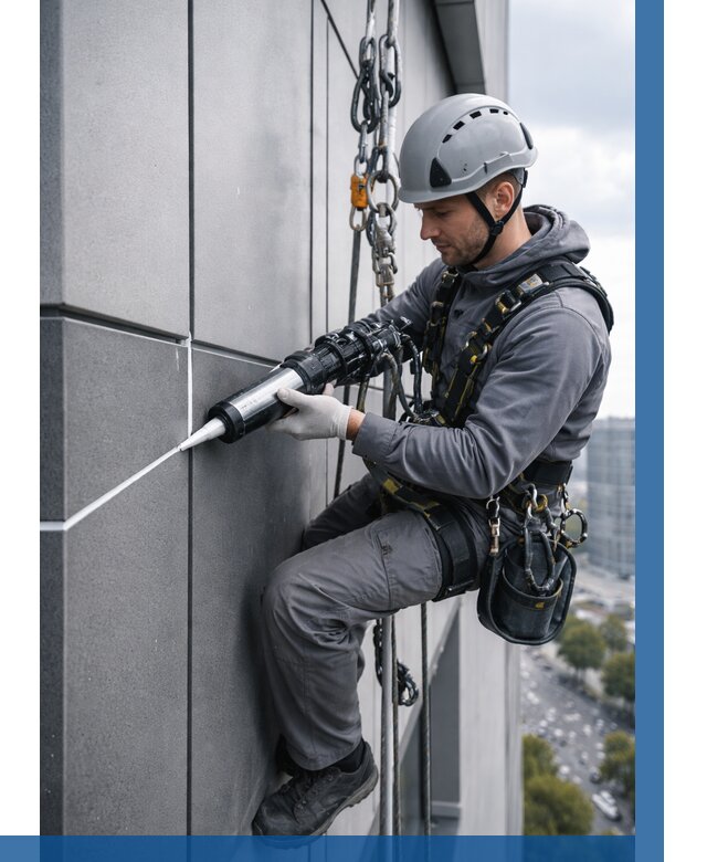 Герметизация стыков фасадных панелей в Азове от 6675 р.| ВЫСОТНИК-Азв