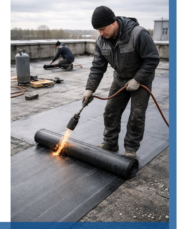 Ремонт наплавляемой кровли в Азове от 719 р. | ВЫСОТНИК-Азв