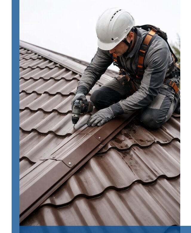 Ремонт металлочерепицы на крыше в Азове профессионально