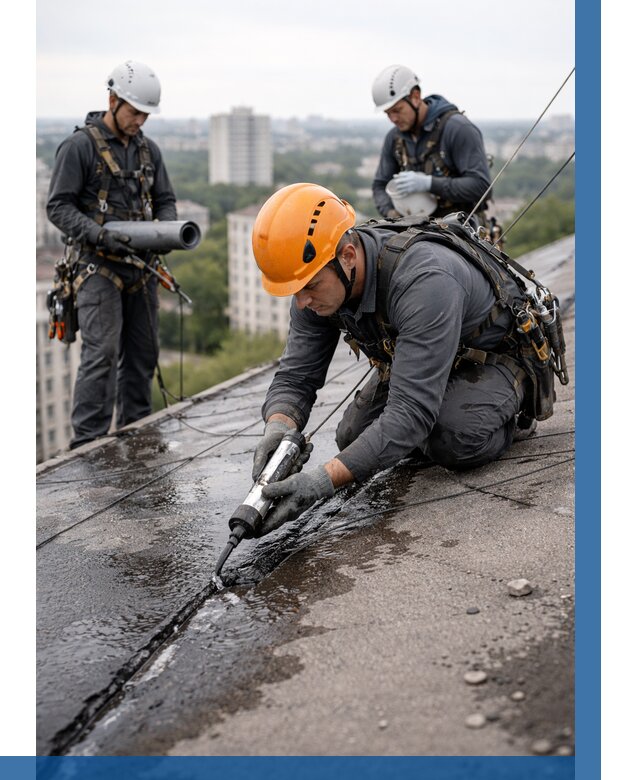 Устранение протечек кровли в Азове от 12323 р. | ВЫСОТНИК-Азв