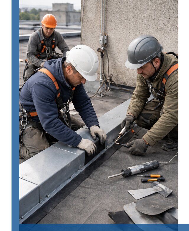 Ремонт кровельных примыканий в Азове профессионально