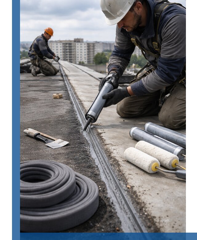 Герметизация швов кровли в Азове с гарантией герметичности