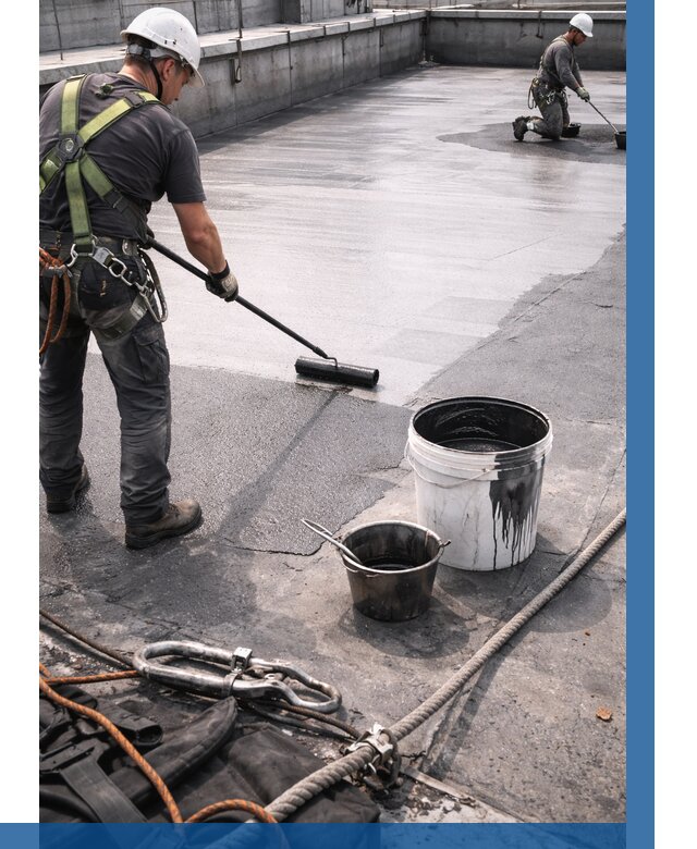 Гидроизоляция кровли жидкой резиной в Азове от 513 р. | ВЫСОТНИК-Азв