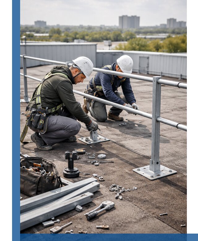 Монтаж кровельного ограждения в Азове под ключ с гарантией