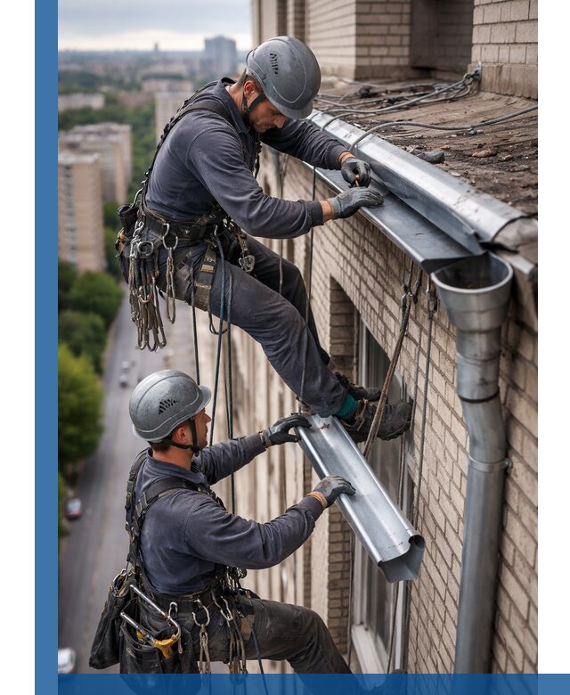 Ремонт водосточных желобов в Азове, быстро и качественно