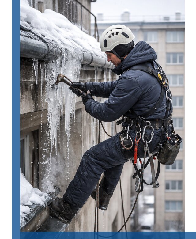 Удаление наледи и чистка водостоков в Азове оперативно и безопасно