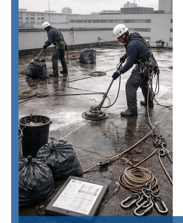 Плановая очистка кровли по графику в Азове для безопасности