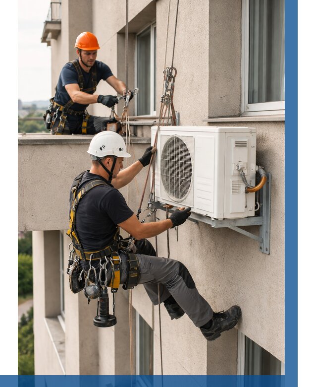 Монтаж внешнего блока кондиционера в Азове от 6675 р. | ВЫСОТНИК-Азв