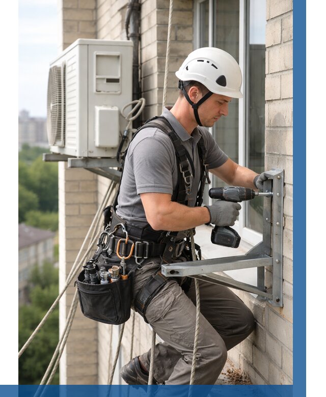 Установка кронштейнов кондиционера в Азове от 3594 р. | ВЫСОТНИК-Азв