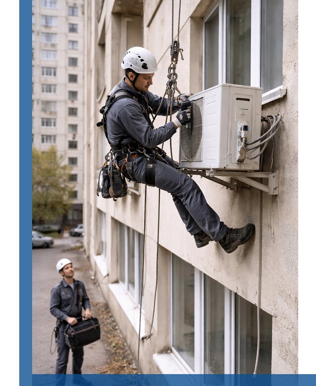 Демонтаж внешнего блока кондиционера в Азове профессионально