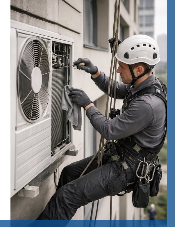 Обслуживание внешнего блока кондиционера в Азове от 2773 р.ВЫСОТНИК-Азв