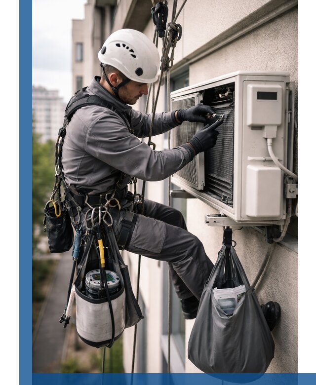 Обслуживание внешнего блока кондиционера в Азове профессионально