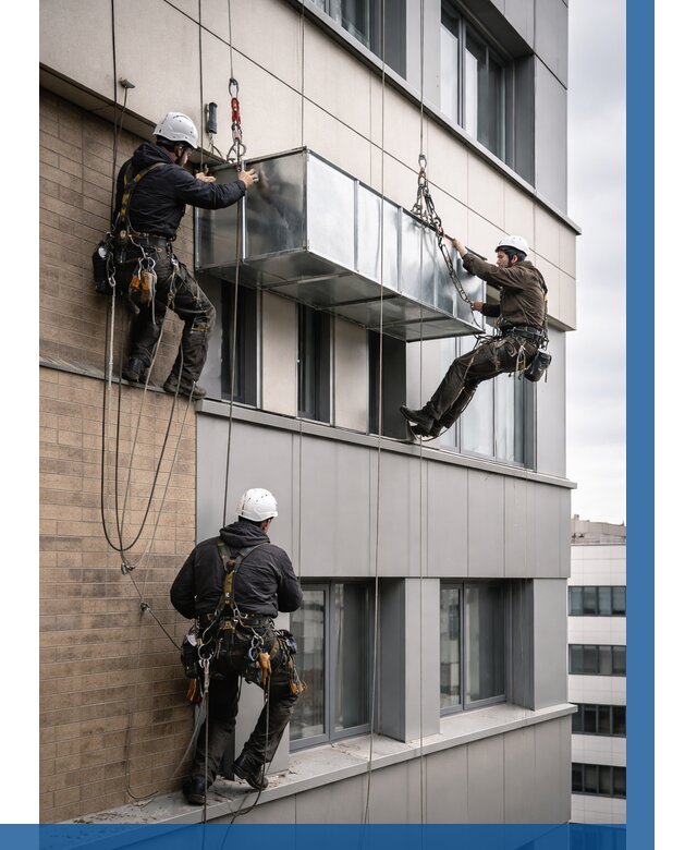 Монтаж воздуховодов на фасаде в Азове от 1540 р. | ВЫСОТНИК-Азв