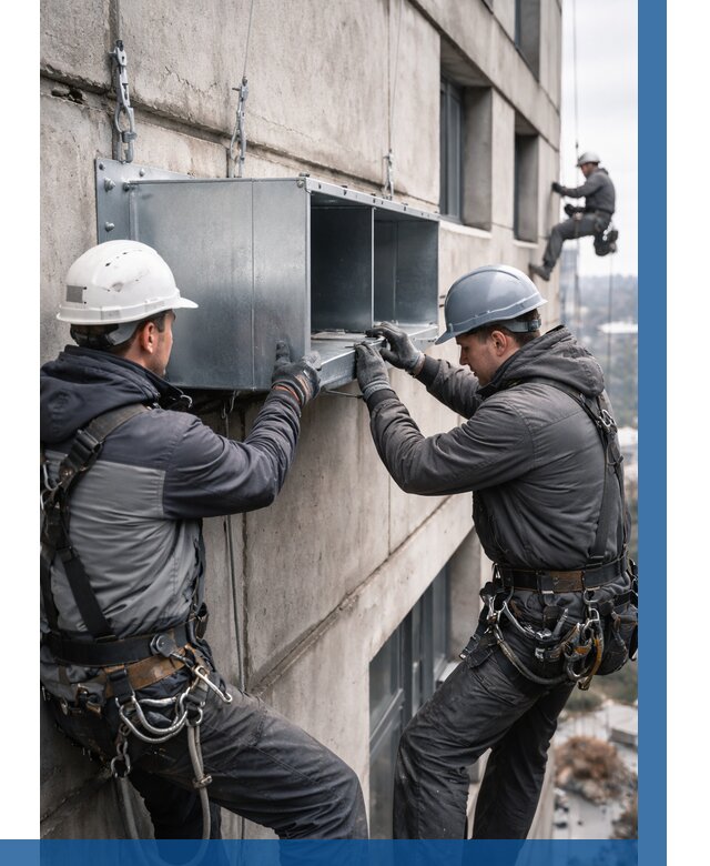 Монтаж вентиляционных коробов в Азове от 3081 р. | ВЫСОТНИК-Азв