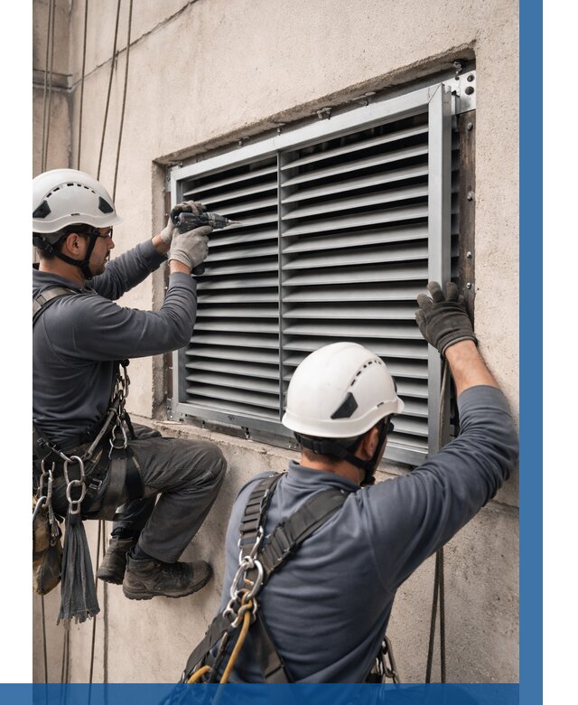 Монтаж вентиляционных решеток в Азове от 4621 р. | ВЫСОТНИК-Азв