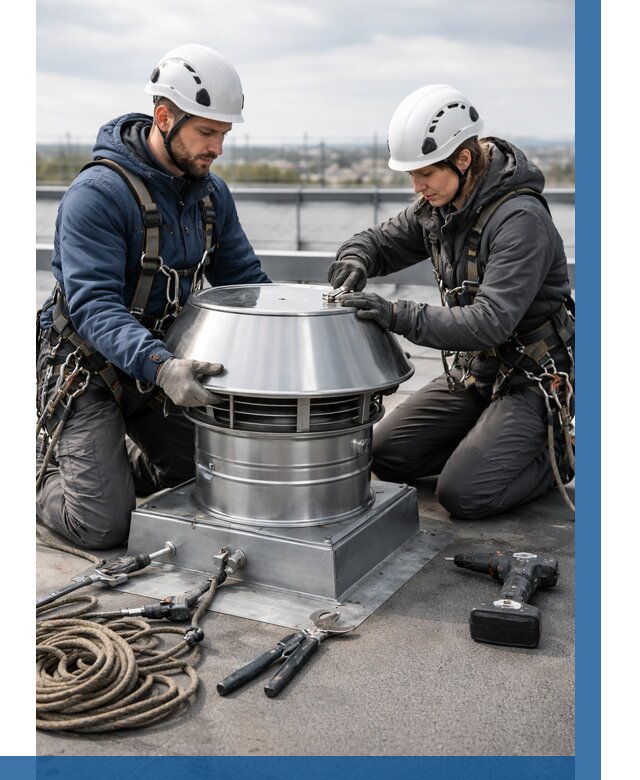 Установка дефлекторов на кровле в Азове от 4621 р. | ВЫСОТНИК-Азв