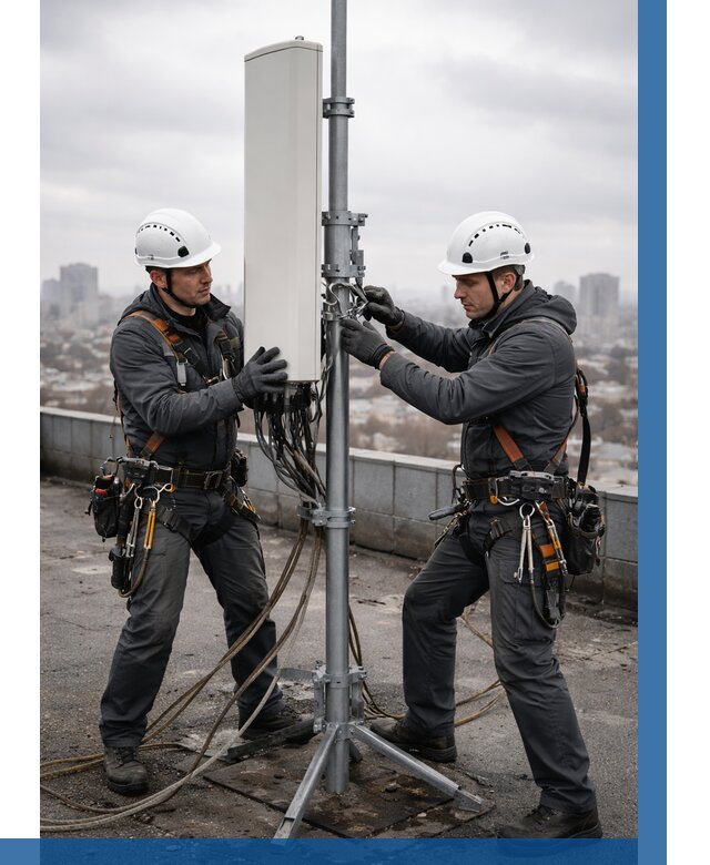 Монтаж антенн связи на крыше в Азове от 8729 р. | ВЫСОТНИК-Азв