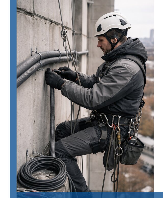 Профессиональный монтаж гофры для кабеля в Азове с гарантией