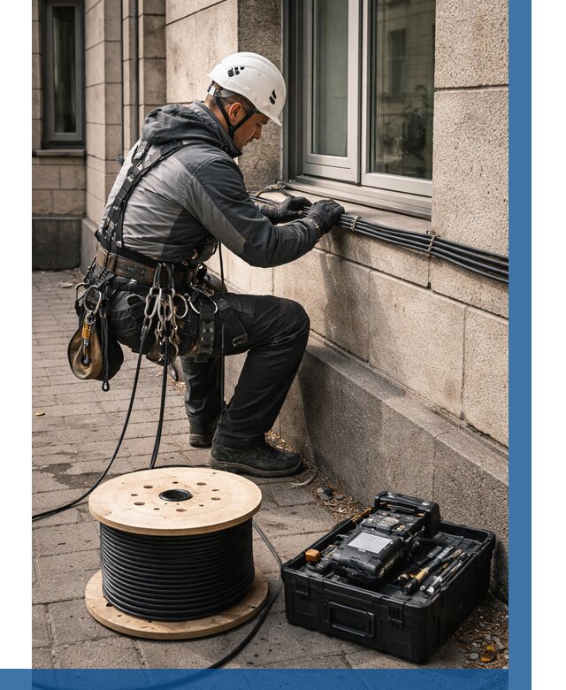 Прокладка оптоволоконного кабеля в Азове от 822 р. | ВЫСОТНИК-Азв