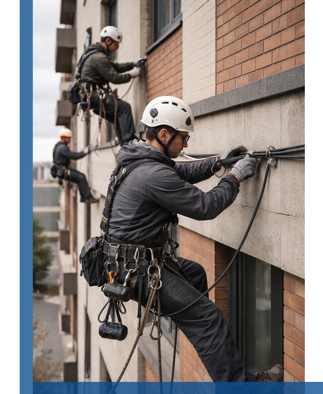 Крепление кабеля на фасаде монтаж и крепеж в Азове