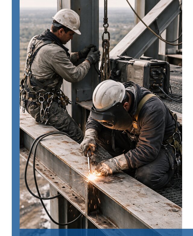 Высотные сварочные работы в Азове для промышленных объектов