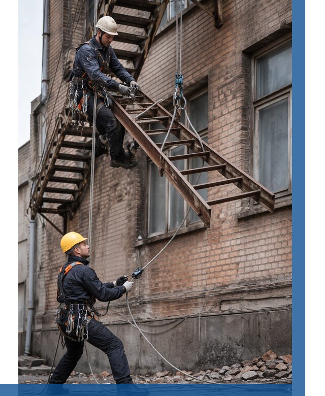 Демонтаж пожарной лестницы в Азове от 12323 р. | ВЫСОТНИК-Азв