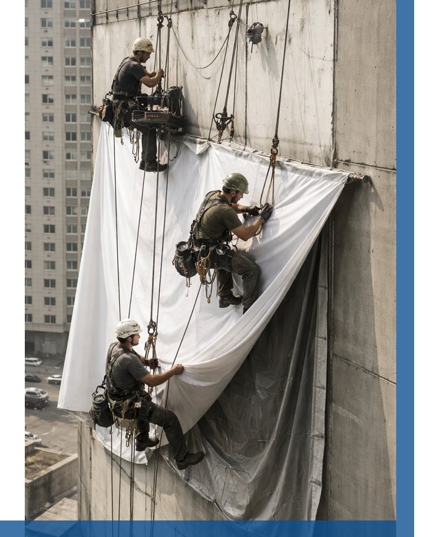 Замена баннерного полотна в Азове от 6675 р. | ВЫСОТНИК-Азв—заказать